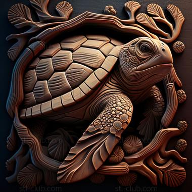 3D model st Diego turtle famous animal (STL)